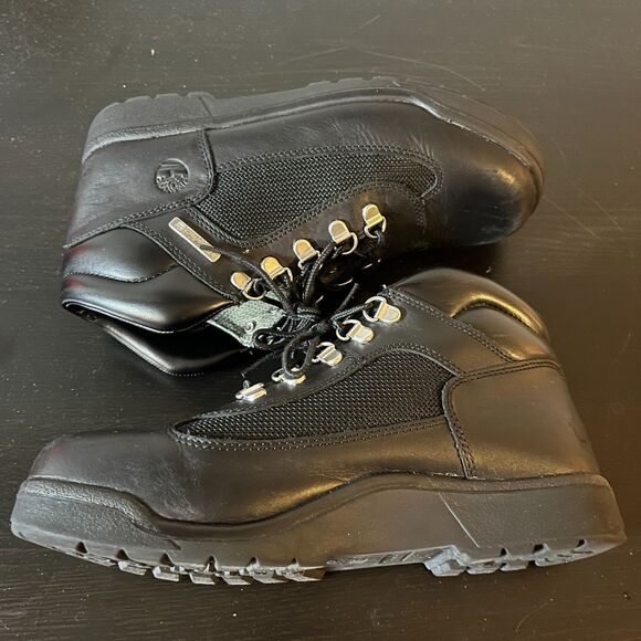 Timberland Junior Field Combat Boots Boys Black Size US 7 A6125 - Picture 6 of 12